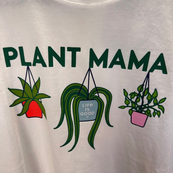 NWT Life is Good Plant Mama Crusher Tee Shirt - Women's Short Sleeve Size Small - Picture 2 of 8